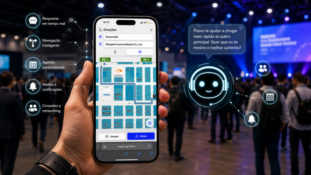 IA para eventos: como transformar o mapa digital em assistente real