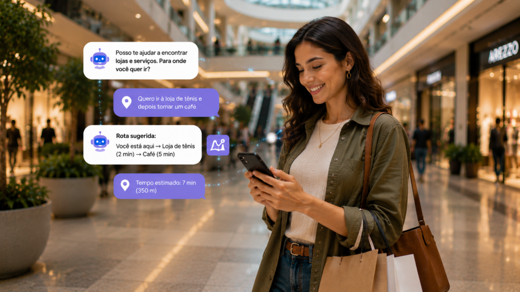 IA para shopping: quando o mapa digital vira assistente de compras