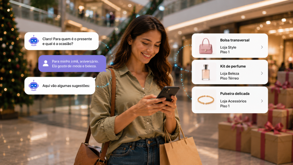 IA para shopping: quando o mapa digital vira assistente de compras